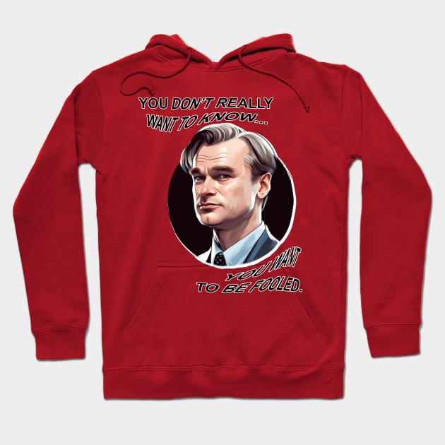 Christopher Nolan Quote Hoodie by pandas doing stuff